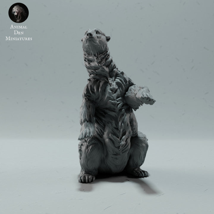 Φωτογραφία προϊόντος φιγούρας ζώου Animal Den Miniatures 3: Φιγούρα ζώου Αρκτικής: πολική αρκούδα - καθιστή (23_01_15)