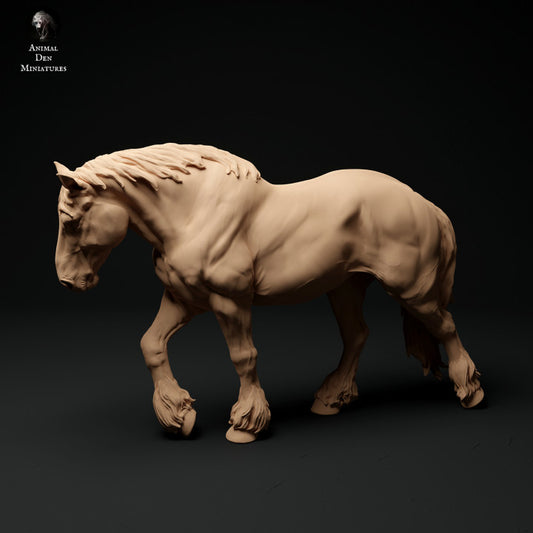 Produktfoto Tier Figur Diorama, Modellbau: 0: Farm Tier Figur: gehendes Pferd, Stute - Suffolk Punch