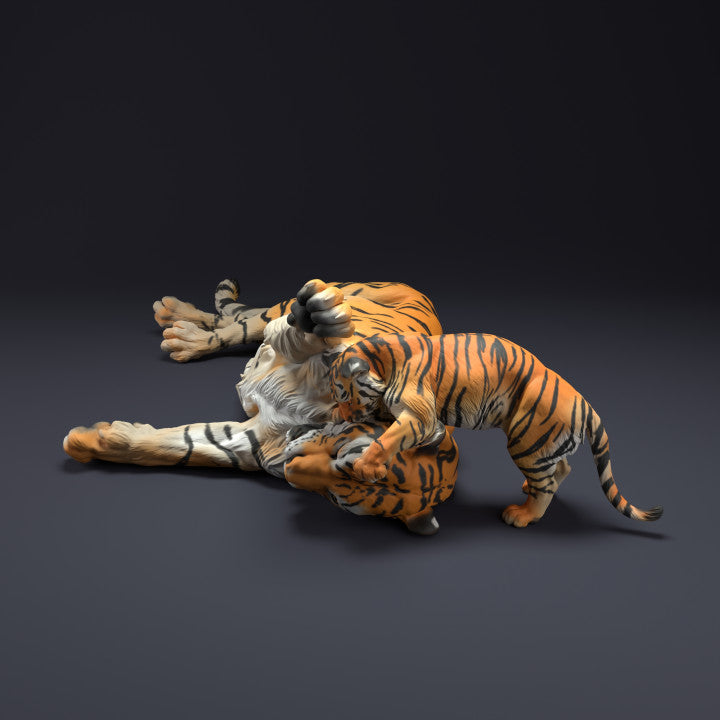 Produktfoto Tierfigur Animal Den Miniatures 2: Wildtier Tierfigur: Bengalischer Tiger mit Jungtier (22_08_11)