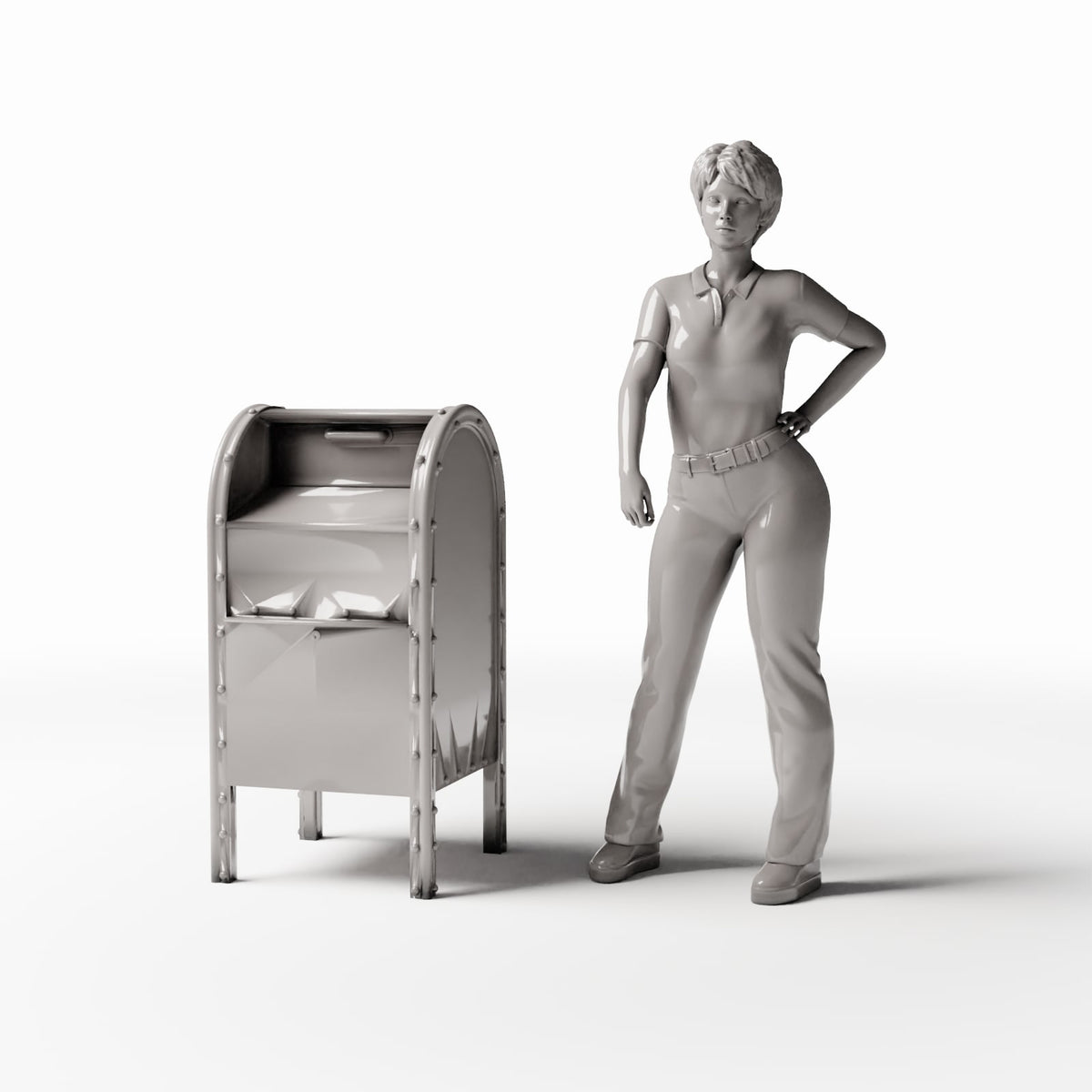 Diorama Modellbau Produktfoto 1: Diorama Straße: Öffentlicher Briefkasten (Ref. 788D)