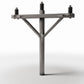 Diorama Modellbau Produktfoto 0: Diorama Infrastruktur: Betonstrommast mit 3 Isolatoren (Ref. 908D)