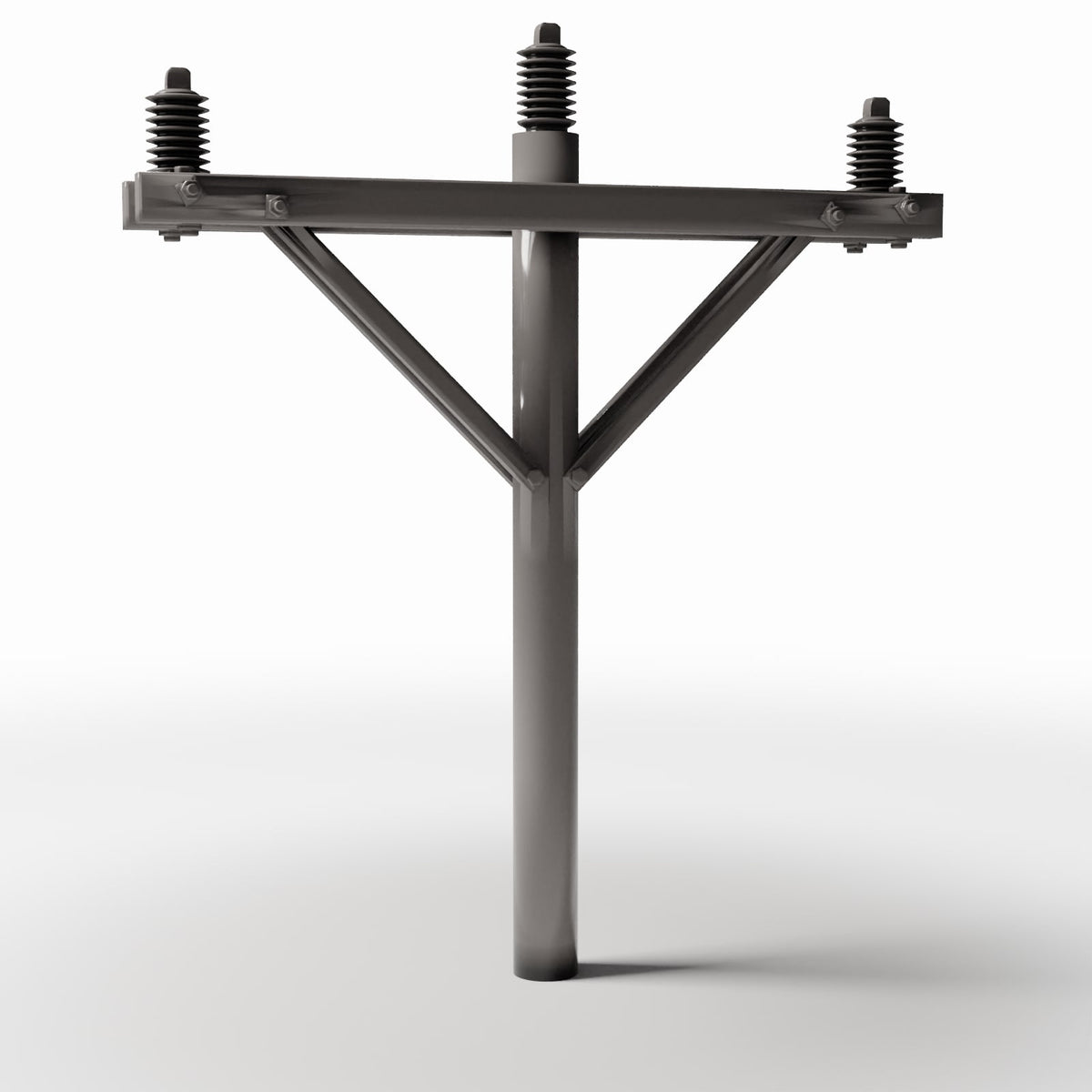 Diorama Modellbau Produktfoto 3: Diorama Infrastruktur: Betonstrommast mit 3 Isolatoren (Ref. 908D)