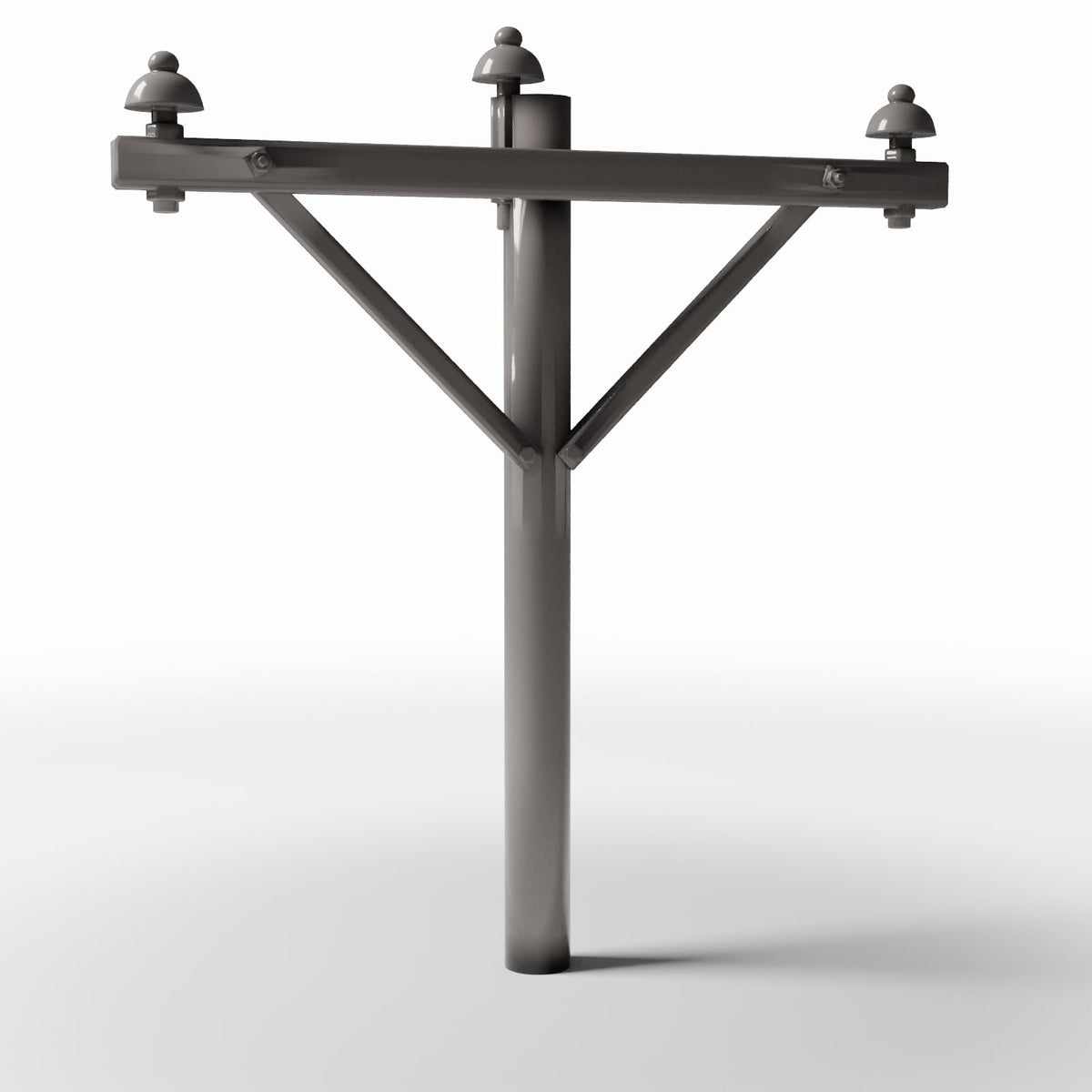 Foto prodotto per diorami e modellismo 3: Infrastrutture per diorami: palo elettrico in cemento con 3 isolatori (Ref. 921D)