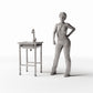 Foto prodotto per diorami e modellismo 1: Diorama bagno: lavabo freestanding (Ref. 981D)