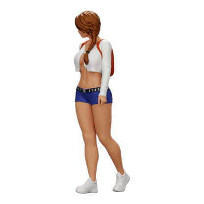 Foto del prodotto 0: Ragazza sexy, in shorts, minishirt e zaino (Rif. n. A0)