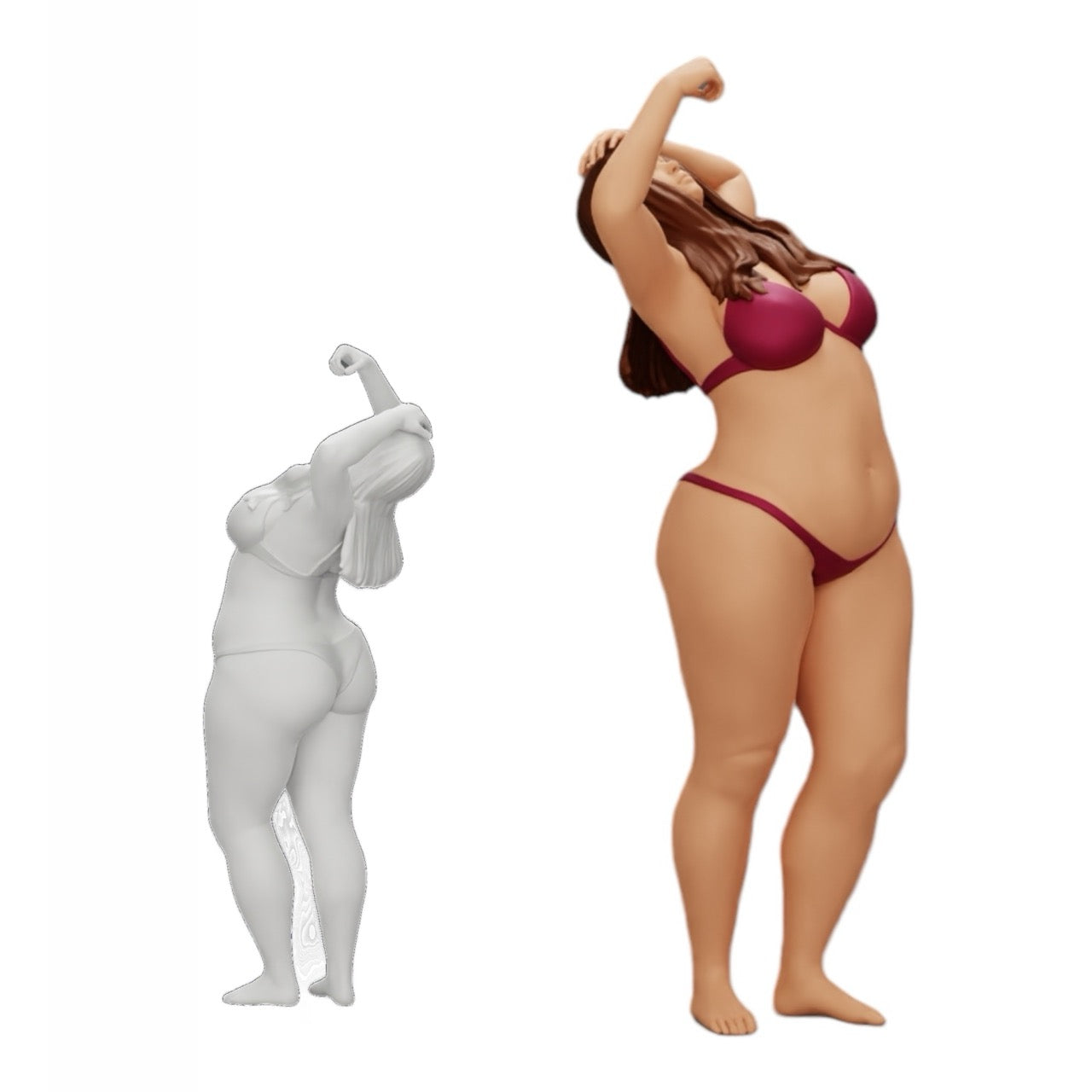 Diorama Modellbau Produktfoto 0: Mädchen im Bikini unter der Dusche (Ref Nr. A8)