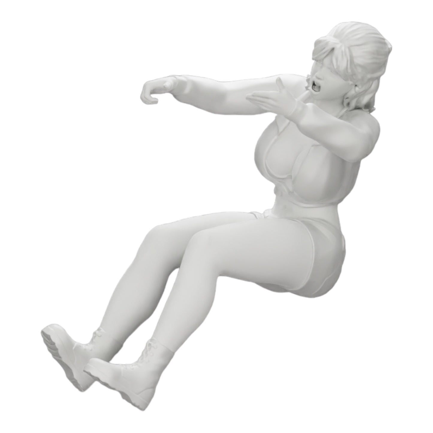 Diorama Modellbau Produktfoto 0: Wütende junge Frau im Minishirt schreit aus dem Auto (Ref Nr. A17)