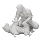 Diorama Modellbau Produktfoto 0: Kniender Mann streichelt seinen liegenden Hund (Ref Nr. A20)