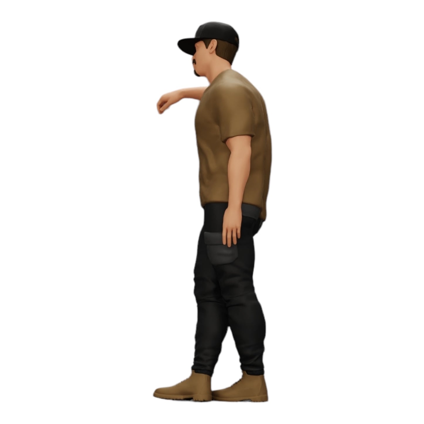 Diorama Modellbau Produktfoto 0: Gangster mit Mütze lehnt an Mauer (Ref Nr. A23)