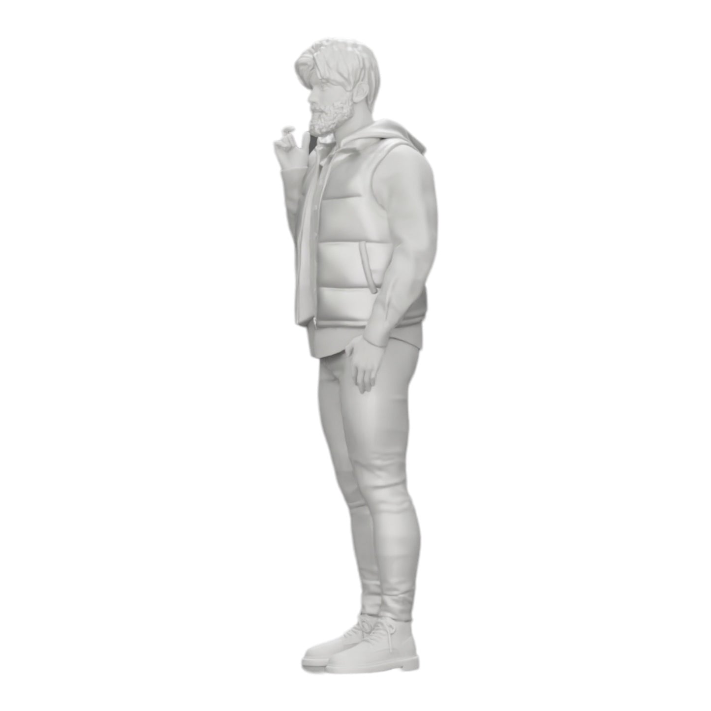 Diorama Modellbau Produktfoto 0: Mann mit Bart und Jacke steht selbstbewusst da (Ref Nr. A24)