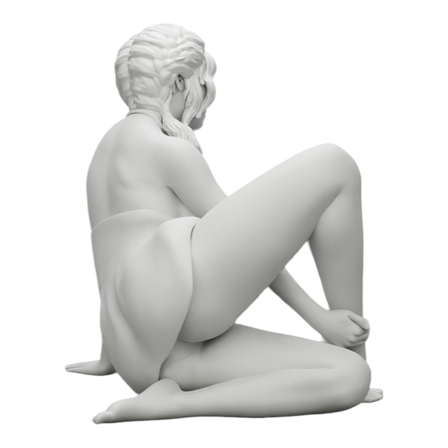 Diorama Modellbau Produktfoto 0: Attraktive Frau sitzt entspannt in der Hocke (Ref Nr. A34)