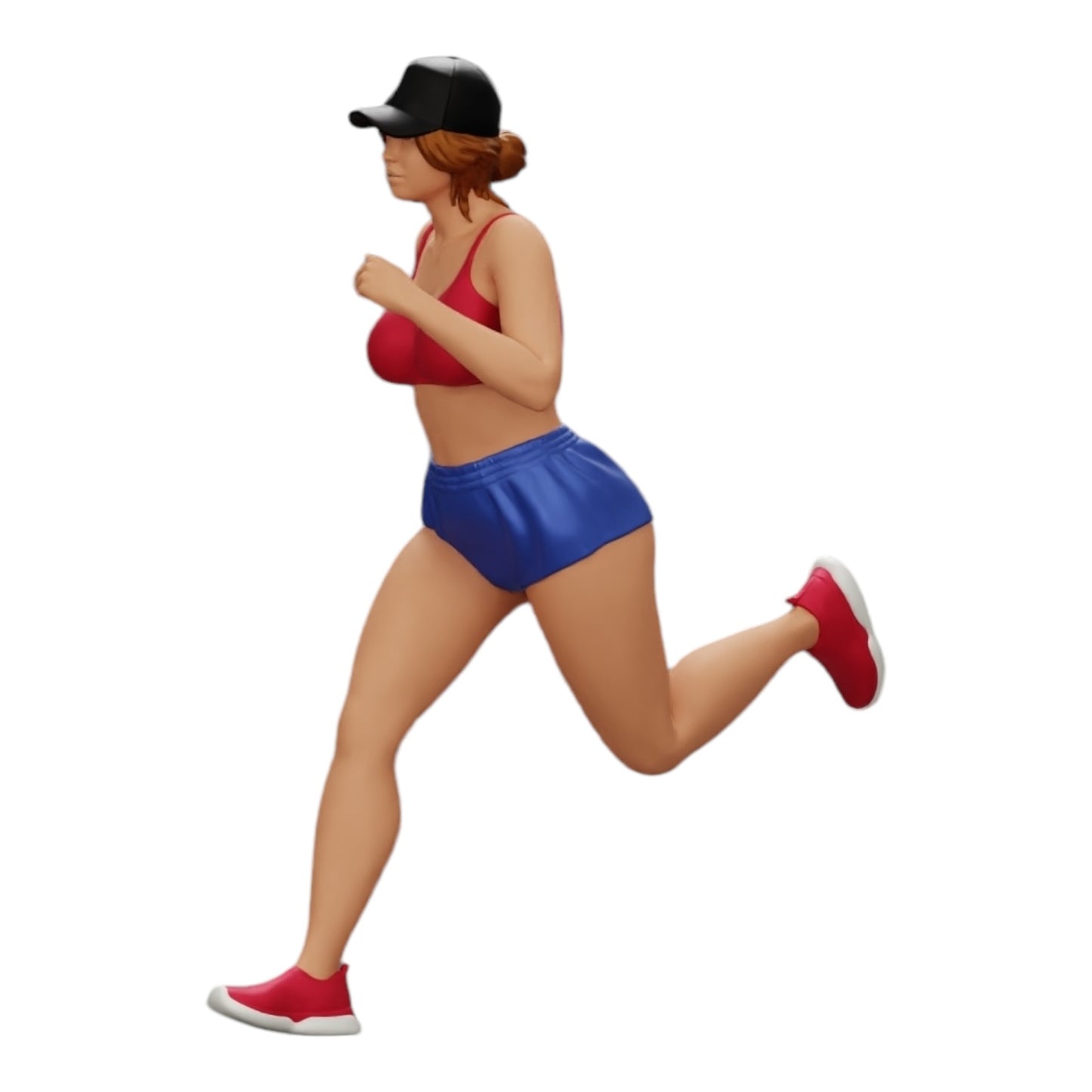 Diorama Modellbau Produktfoto 0: Joggerin/ Sportlerin läuft in Shorts und Mütze (Ref Nr. A45)