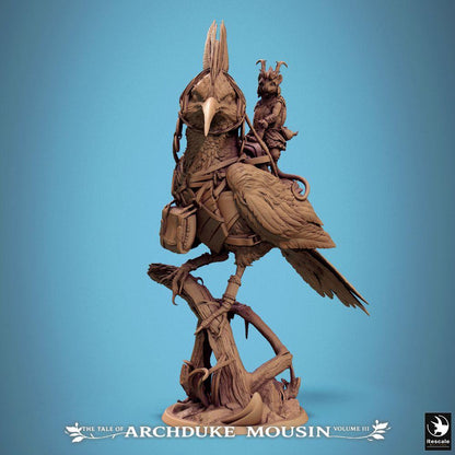Φωτογραφία προϊόντος Tabletop 28mm Lord of the Print (LotP) 0: Tabletop Μινιατούρα: Ιππέας πουλιού σε γιγάντιο πουλί (Wiedehopf/Hoopoe), Ράτσα τρωκτικών δασοφύλακες και κατασκόποι, Ιππέας θηρίων (25_07_E5)