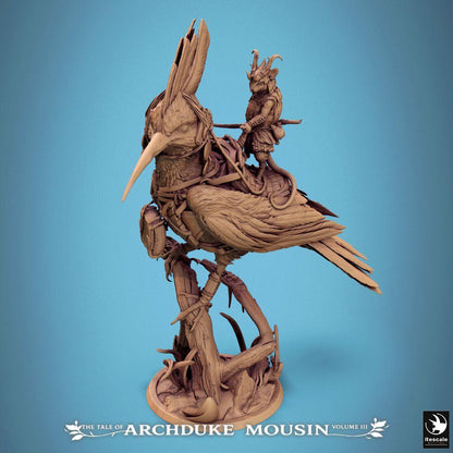 Φωτογραφία προϊόντος Tabletop 28mm Lord of the Print (LotP) 2: Tabletop Μινιατούρα: Ιππέας πουλιού σε γιγάντιο πουλί (Wiedehopf/Hoopoe), Ράτσα τρωκτικών δασοφύλακες και κατασκόποι, Ιππέας θηρίων (25_07_E5)