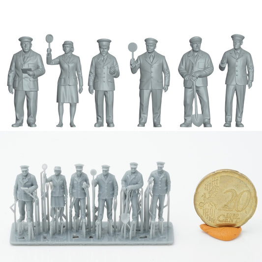 Produktfoto Figur H0, 1:72 - 0: Bahnpersonal Figuren Set (6 Figuren)