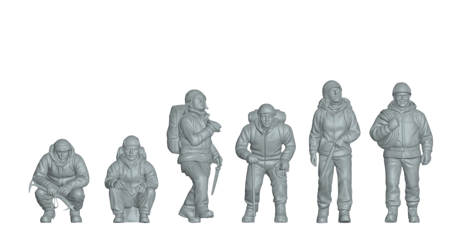 Produktfoto Figur H0, 1:72 - 0: Bergsteiger Figuren Set (6 Figuren)