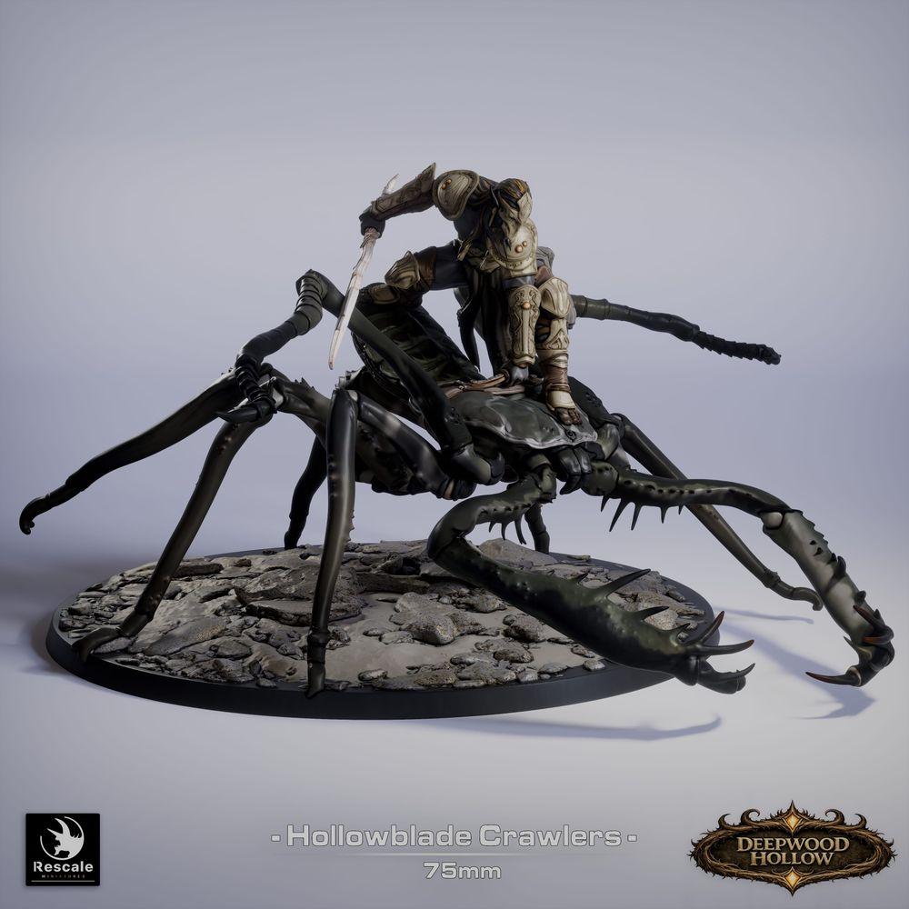 Produktfoto Tabletop 28mm Lord of the Print (LotP) 0: Tabletop Miniatura: jezdec na skorpionovi / jezdec na hmyzu - lehký kavalerista-asašin s prohnutým mečem (26_03_F4)