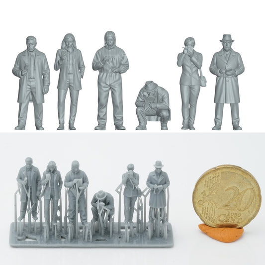 Produktfoto Figur H0, 1:72 - 0: Ermittler Figuren Set (6 Figuren)