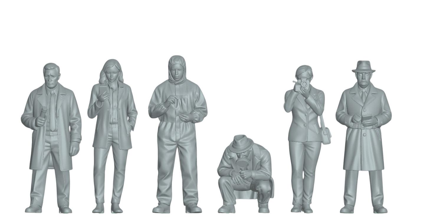 Produktfoto Figur H0, 1:72 - 0: Ermittler Figuren Set (6 Figuren)