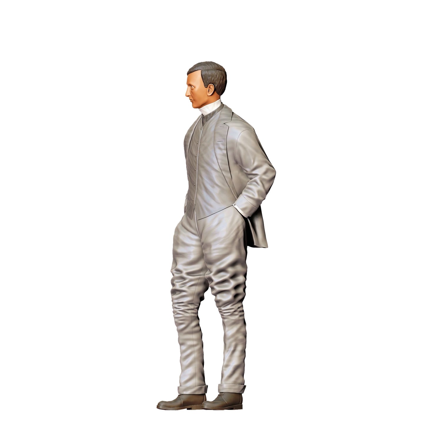 Diorama Modellbau Produktfoto 0: Altmodischer Mann mit Anzug (Ref. Nr. 305)