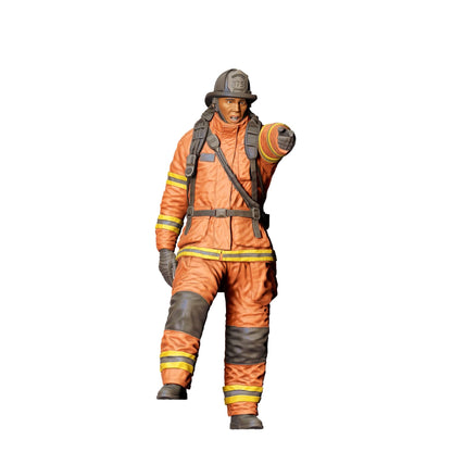 Diorama Modellbau Produktfoto 0: Feuerwehrmann Amerikanisch - Mit Schutzausrüstung (Ref. Nr. 306)