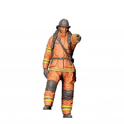 Diorama Modellbau Produktfoto 0: Feuerwehrmann Amerikanisch - Mit Schutzausrüstung (Ref. Nr. 306)