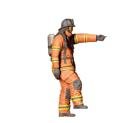 Diorama Modellbau Produktfoto 0: Feuerwehrmann Amerikanisch - Mit Schutzausrüstung (Ref. Nr. 306)