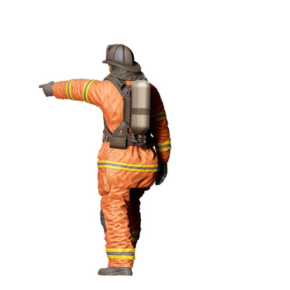 Diorama Modellbau Produktfoto 0: Feuerwehrmann Amerikanisch - Mit Schutzausrüstung (Ref. Nr. 306)