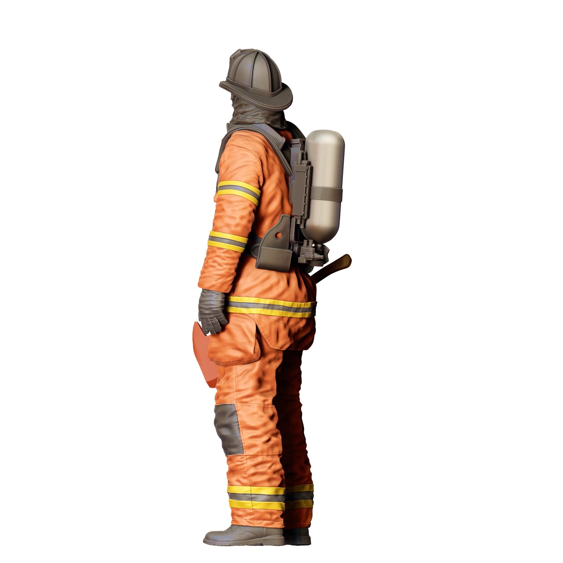 Diorama Modellbau Produktfoto 0: Feuerwehrmann Amerikanisch - Mit Axt  (Ref. Nr. 308)