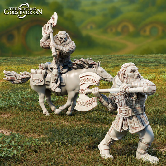 Produktfoto Tabletop 28mm The Printing Goes Ever On (TPGEO)  0: Grumlin - Zwergen Gefährte zu Fuß und auf dem Pony