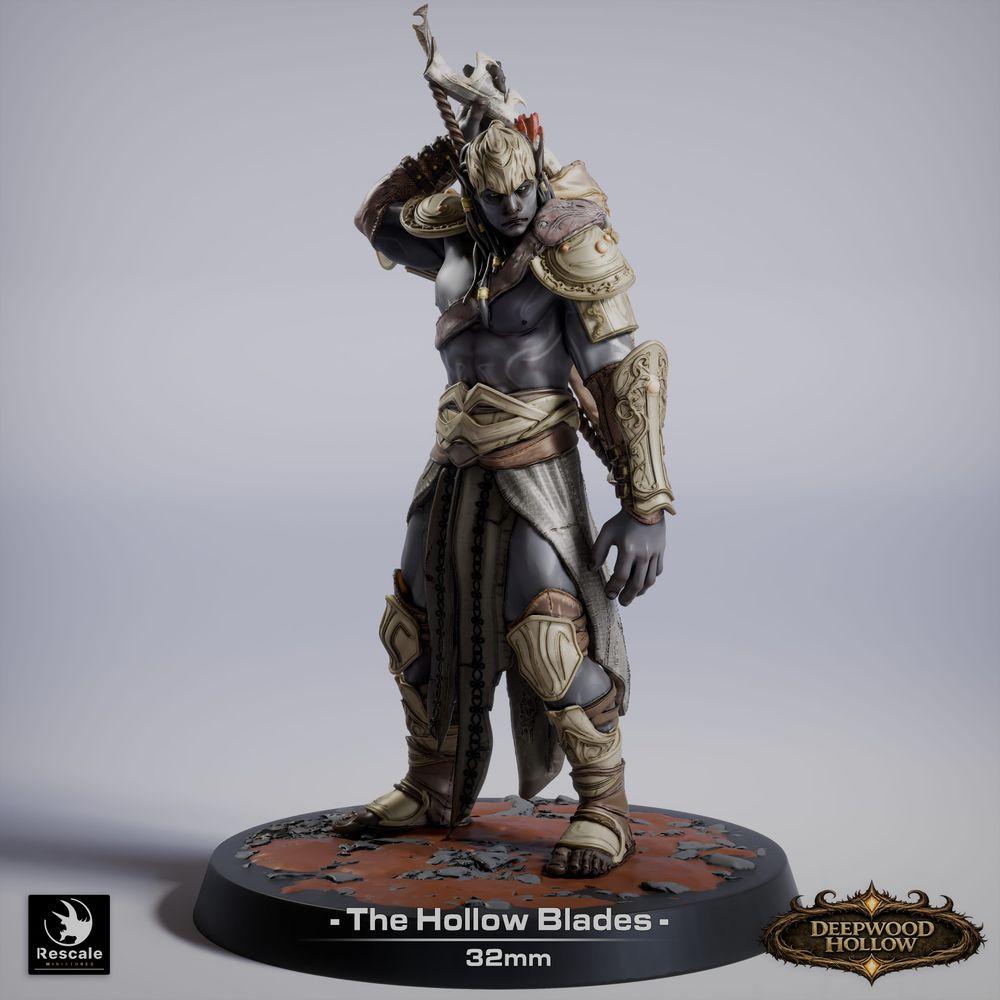 Produktfoto Tabletop 28mm Lord of the Print (LotP) 0: Tabletop Miniatura: Temný elf lukostřelec / Dark Elf Archer v stojící střelecké pozici (26_03_G7)