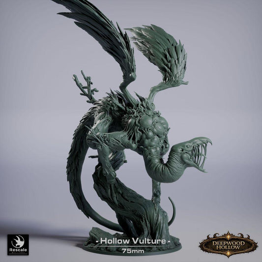 Foto do produto Tabletop 28mm Lord of the Print (LotP) 0: Tabletop Miniatura: Geierdämon / Hollow Vulture - quimera voadora, pássaro do terror em mergulho com garras, asas rasgadas e cauda de chicote (26_03_D1)