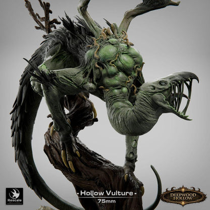 Foto do produto Tabletop 28mm Lord of the Print (LotP) 2: Tabletop Miniatura: Demônio Abutre / Hollow Vulture - quimera voadora, pássaro do terror em mergulho com garras, asas rasgadas e cauda de chicote (26_03_D1)