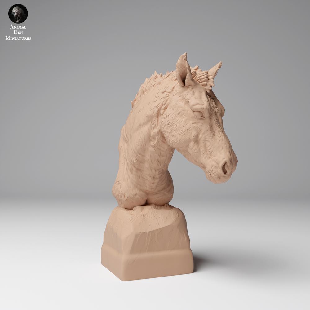 Produktová fotografie zvířecí figurky Animal Den Miniatures 1: Divoké zvíře, zvířecí figurka: kůň Převalského - busta (24_12_15)