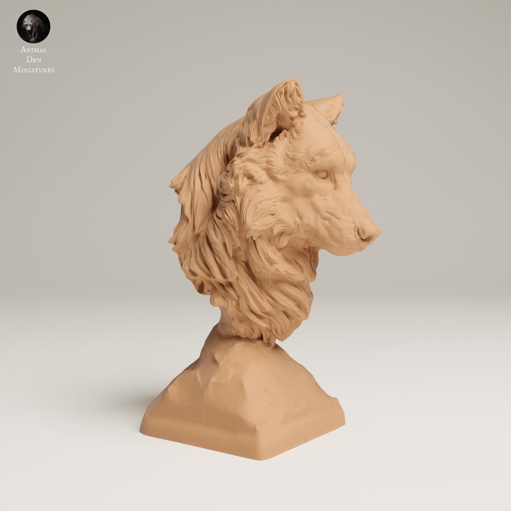 Foto prodotto figura animale Animal Den Miniatures 0: Animale selvatico figura animale: lupo grigio - busto (25_06_16)