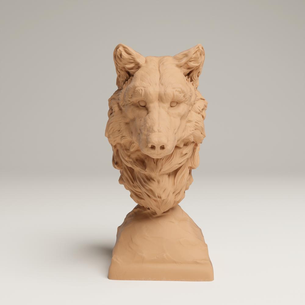 Foto prodotto figura animale Animal Den Miniatures 1: animale selvatico: lupo grigio - busto (25_06_16)