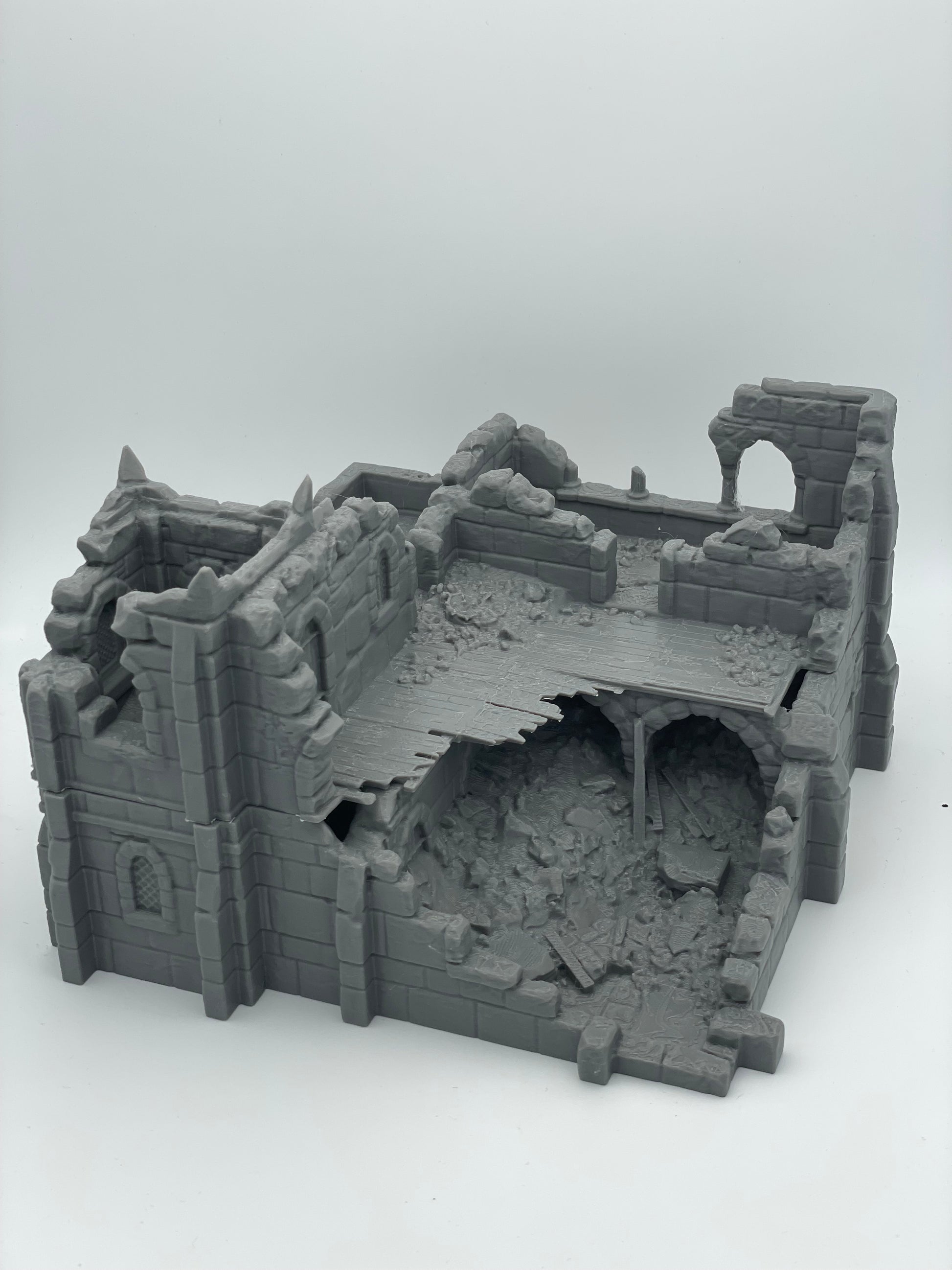 Produktfoto Tabletop 28mm The Printing Goes Ever On (TPGEO)  0: Ruine mittelalterliches Wohnhaus C - Überreste Gebäude aus dem Menschenreich Gonthan