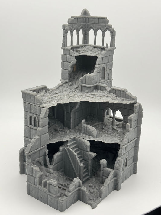 Foto del prodotto Tabletop 28mm The Printing Goes Ever On (TPGEO) 0: Rovine della Stadthalle Città d'Avorio - Edificio del Regno di Gonthan - Terreno da Tavolo Municipio