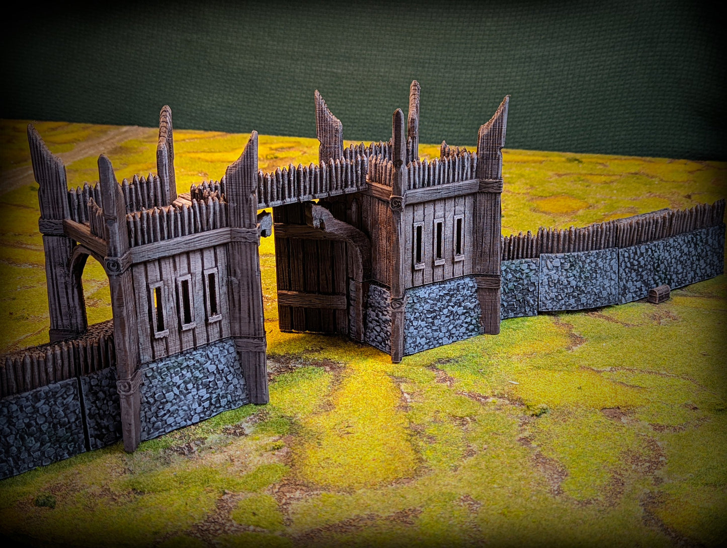 Produktfoto Tabletop 28mm Geländeteile, Häuser, Dekoration und Bits von Creation Conquest (CC)  0: Stadt Tor - Kingdom Of Saxonia - Mittelalterliches Dorf der Pferdeherren