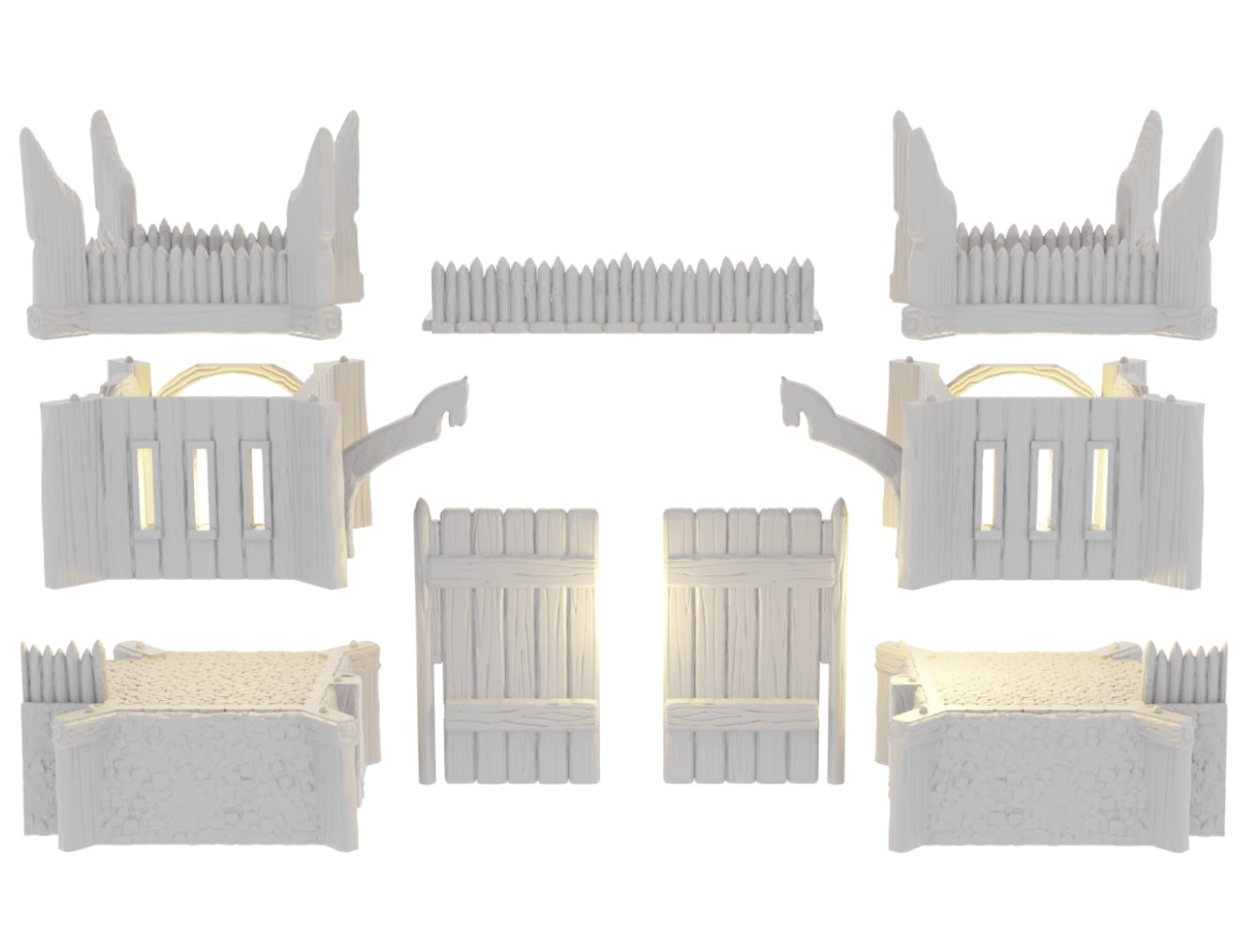 Produktfoto Tabletop 28mm Geländeteile, Häuser, Dekoration und Bits von Creation Conquest (CC)  0: Stadt Tor - Kingdom Of Saxonia - Mittelalterliches Dorf der Pferdeherren