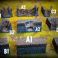 Produktfoto Tabletop 28mm Geländeteile, Häuser, Dekoration und Bits von Creation Conquest (CC)  0: Stadtmauer A1- Kingdom Of Saxonia - Mittelalterliches Dorf der Pferdeherren