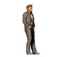 Man in leather look with T-shirt – figure with cool posture (Ref. No. 408)