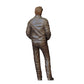Man in leather look with T-shirt – figure with cool posture (Ref. No. 408)