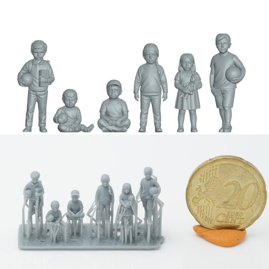 Produktfoto Figur H0, 1:72 - 0: Kinder Figuren Set (6 Figuren)