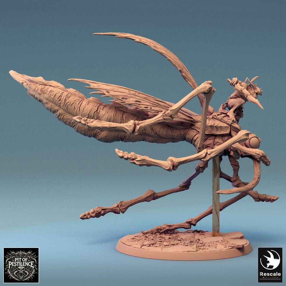 Produktfoto Tabletop 28mm Lord of the Print (LotP) 0: Tabletop Miniatur: Dämonenreiter auf monströser Insektenbestie - Insektenreiter, Mückenreiter, Albtraumkavallerie, Bossmonster - E1 Dravon Assault (24_08_E1)