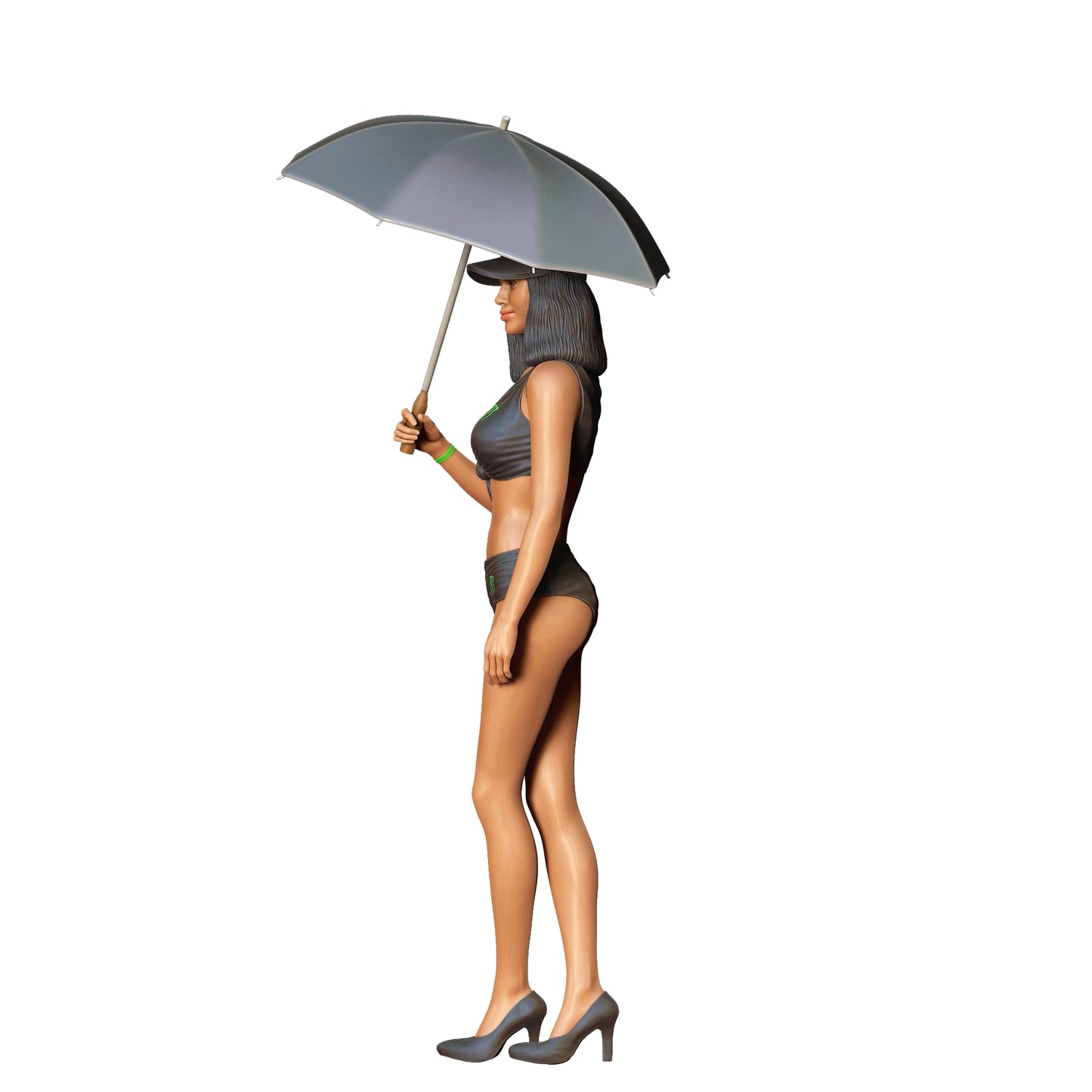 Produktfoto  0: Grid Girl: Frau mit Schirm - Rennbetrieb
