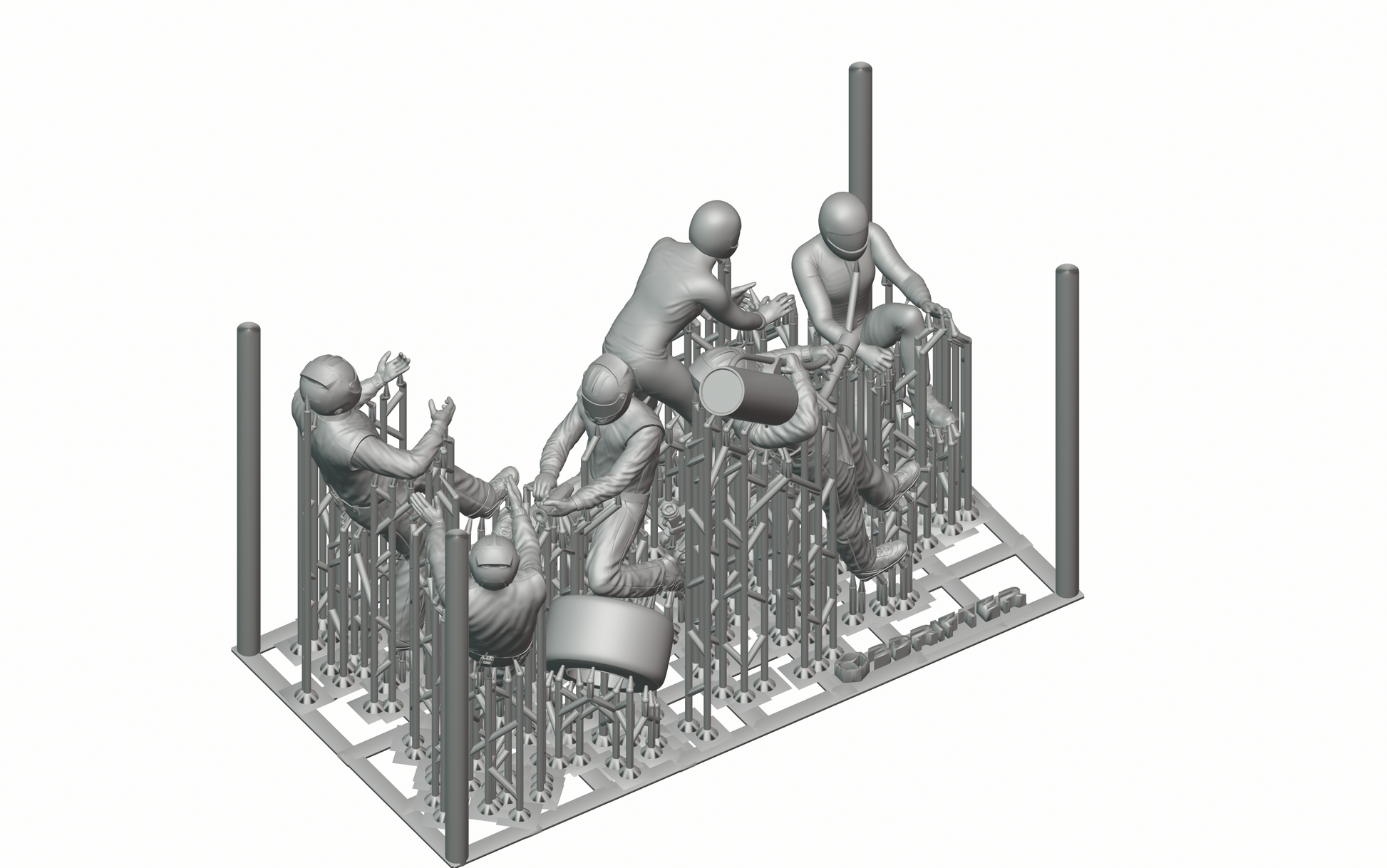 Produktfoto Diorama und Modellbau Miniatur Figur: Pit-Crew Set, 6 Figuren