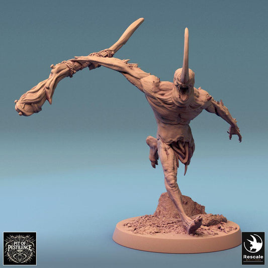 Zdjęcie produktu Tabletop 28mm Lord of the Print (LotP) 0: Miniatura Tabletop: Demoniczna Chaosowa Bestia w Ataku z Kościaną Maczugą - Bestia Mutant, Champion Ghuli, Boss-Monster (24_08_F16)