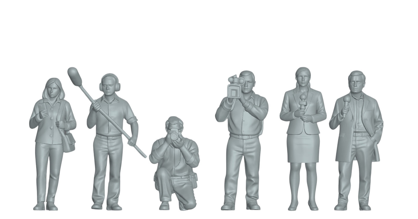 Produktfoto Figur H0, 1:72 - 0: Reporter Figuren Set (6 Figuren)