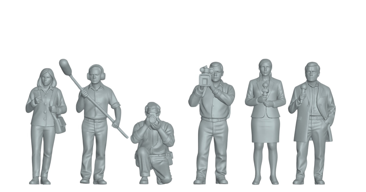 Produktfoto Figur H0, 1:72 - 0: Reporter Figuren Set (6 Figuren)